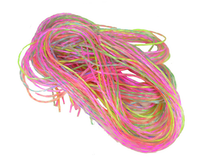 SCOUBIDOU TRANSPARENT FIL FLUO SACHET DE 50 UNITS