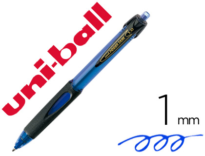 STYLO-BILLE UNIBALL POWERTANK RTRACTABLE CRITURE MOYENNE ENCRE COLORIS BLEU