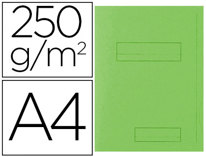 CHEMISE EXACOMPTA SUPER CARTE SEMI RIGIDE 240X320MM 210G IMPRIME 2 RABATS COLORIS VERT CLAIR LOT 50 UNITS