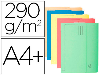 CHEMISE EXACOMPTA FOREVER CARTE RECYCLE POCHETTE 240X320MM 290G COLORIS ASSORTIS LOT 25 UNITS