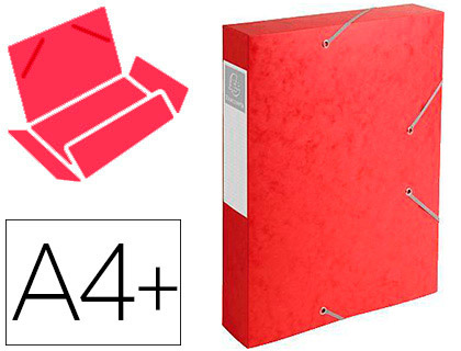 BOTE CLASSEMENT EXACOMPTA NATURE FUTURE CARTE LUSTRE 7/10E A4+ 240X320MM DOS 60MM 600G COLORIS ROUGE