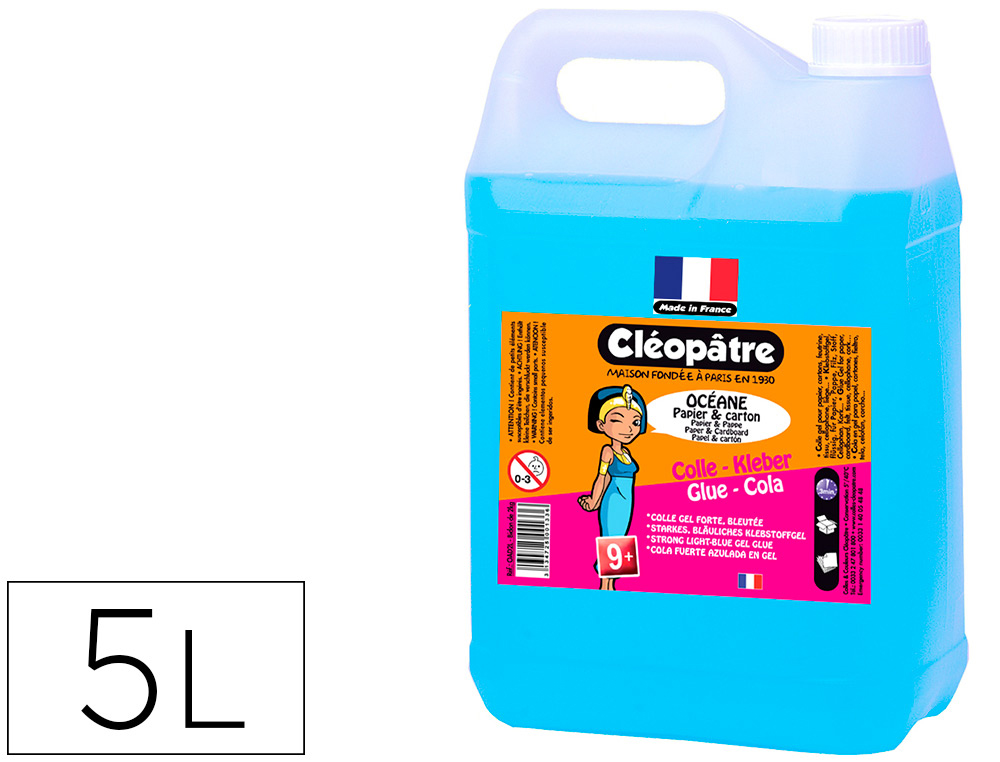 COLLE OCANE CLOPTRE EXTRA FORTE POUR CARTON TRANSPARENTE BLEUTE BIDON 5L