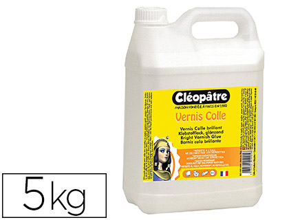 VERNIS COLLE CLOPTRE DCORATEUR RSISTE  L'EAU ET RAYURES FINITION BRILLANTE 5L