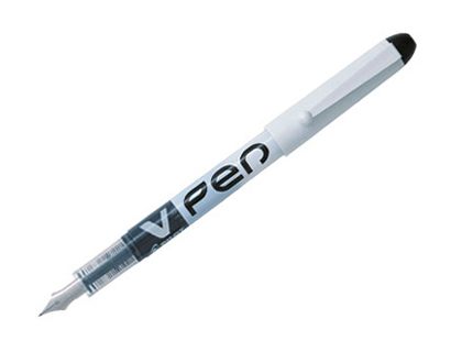 STYLO-PLUME PILOT V PEN JETABLE POINTE MOYENNE RGULATEUR DBIT ENCRE LIQUIDE VISIBLE COLORIS NOIR