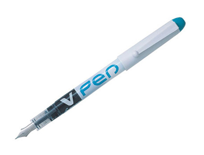 STYLO-PLUME PILOT V PEN JETABLE POINTE MOYENNE RGULATEUR DBIT ENCRE LIQUIDE VISIBLE COLORIS TURQUOISE