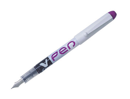 STYLO-PLUME PILOT V PEN JETABLE POINTE MOYENNE RGULATEUR DBIT ENCRE LIQUIDE VISIBLE COLORIS VIOLET