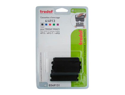 RECHARGE TAMPON TRODAT 4913T/4913/4953 NOIR BLISTER 3 UNITS