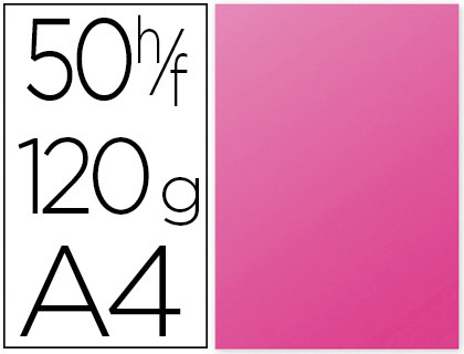 PAPIER CORRESPONDANCE CLAIREFONTAINE COULEURS POLLEN 120G/M2 A4 210X297MM COLORIS ROSE FUCHSIA TUI 50 FEUILLES
