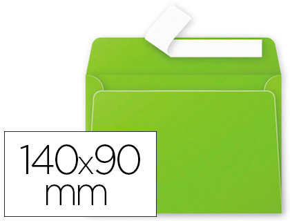 ENVELOPPE CLAIREFONTAINE POLLEN 90X140MM 120G COLORIS VERT MENTHE PAQUET 20 UNITS