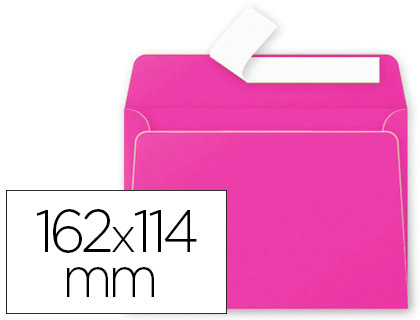 ENVELOPPE CLAIREFONTAINE POLLEN C6 114X162MM 120G COLORIS ROSE FUCHSIA PAQUET 20 UNITS