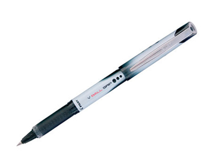 ROLLER PILOT VBALL GRIP CRITURE MOYENNE 0.7MM POINTE ACIER INOXYDABLE NIVEAU ENCRE LIQUIDE VISIBLE GRIP CAOUTCHOUC NOIR