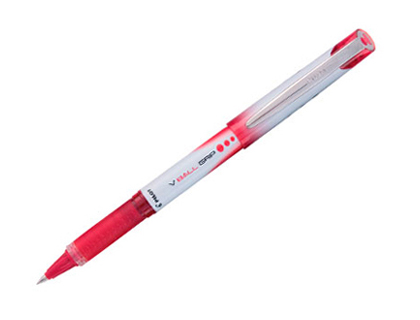 ROLLER PILOT VBALL GRIP CRITURE MOYENNE 0.7MM POINTE ACIER INOXYDABLE NIVEAU ENCRE LIQUIDE VISIBLE GRIP ROUGE