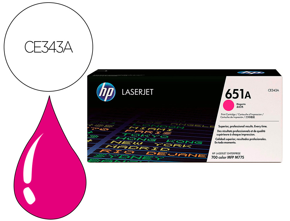 TONER LASER HP 651A COULEUR MAGENTA 16000P