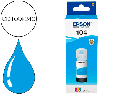 CARTOUCHE ENCRE EPSON ECOTANK 104 ET-2710 / 2711 / 2712 /   2720 / 2726 / 4700 7.500      PAGES CYAN