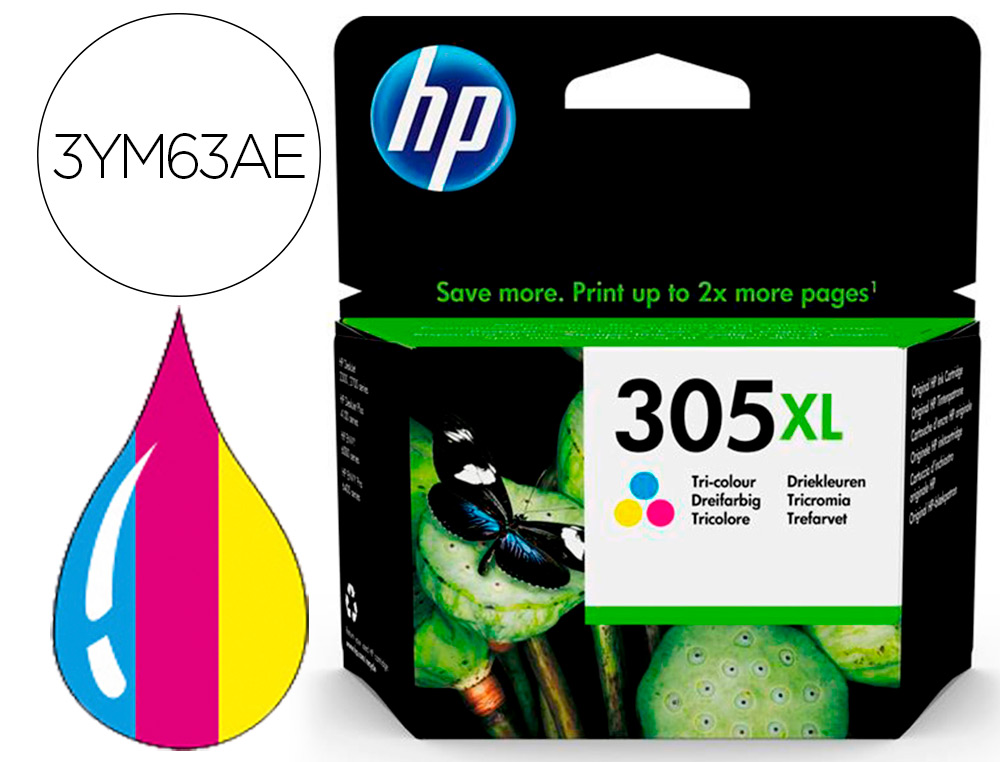 Cartouche hp 364 jet d'encre n9j73ae combo pack 4 unités