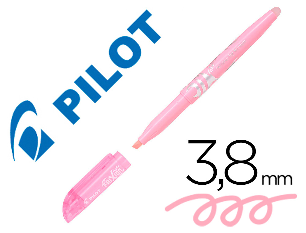 SURLIGNEUR PILOT FRIXION LIGHT SOFT EFFACABLE POINTE   MOYENNE COLORIS ROSE PASTEL