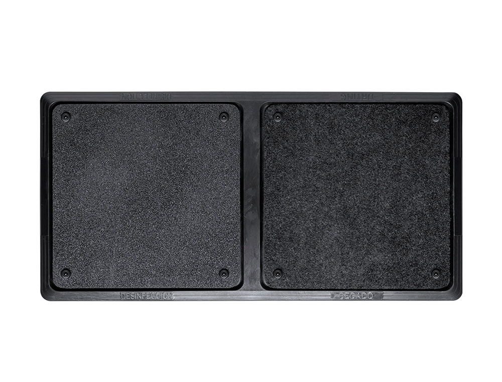 TAPIS DESINFECTANT Q-CONNECT 2 EN 1 PVC ANTIDERAPANT DEUX  ZONES SEPAREES                DESINFECTION/SECHAGE 80X40CM