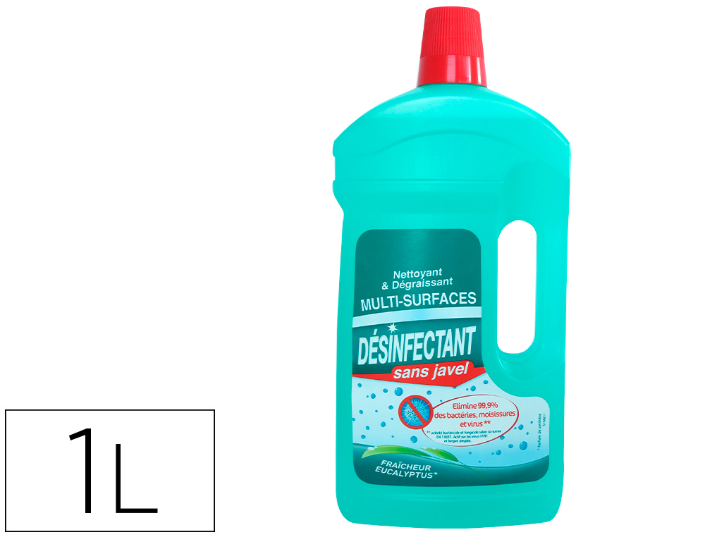NETTOYANT DESINFECTANT COLDIS DEGRAISSANT SANS JAVEL        MULTI-SURFACE CAPACITE 1L