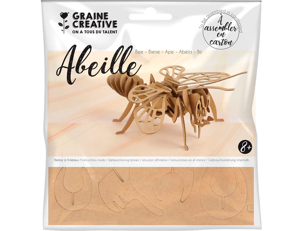 MAQUETTE ABEILLE GRAINE CREATIVE CARTON A ASSEMBLER   DECORER PERSONNALISER         230X90X230MM