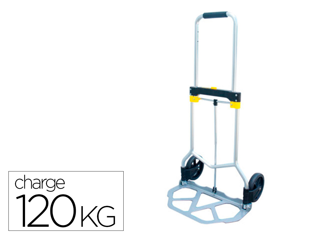 DIABLE VISO ALUMINIUM PLIANT TELESCOPIQUE 1070X490X490MM   PELLE ACIER ROUES CAOUTCHOUC  CHARGE MAXIMALE 120KG