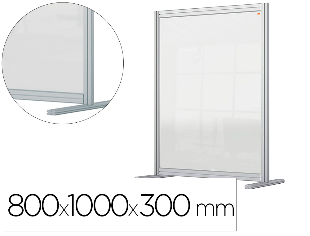 SEPARATEUR NOBO PREMIUM EN PLEXIGLAS TRANSPARENT         800X1000X300MM