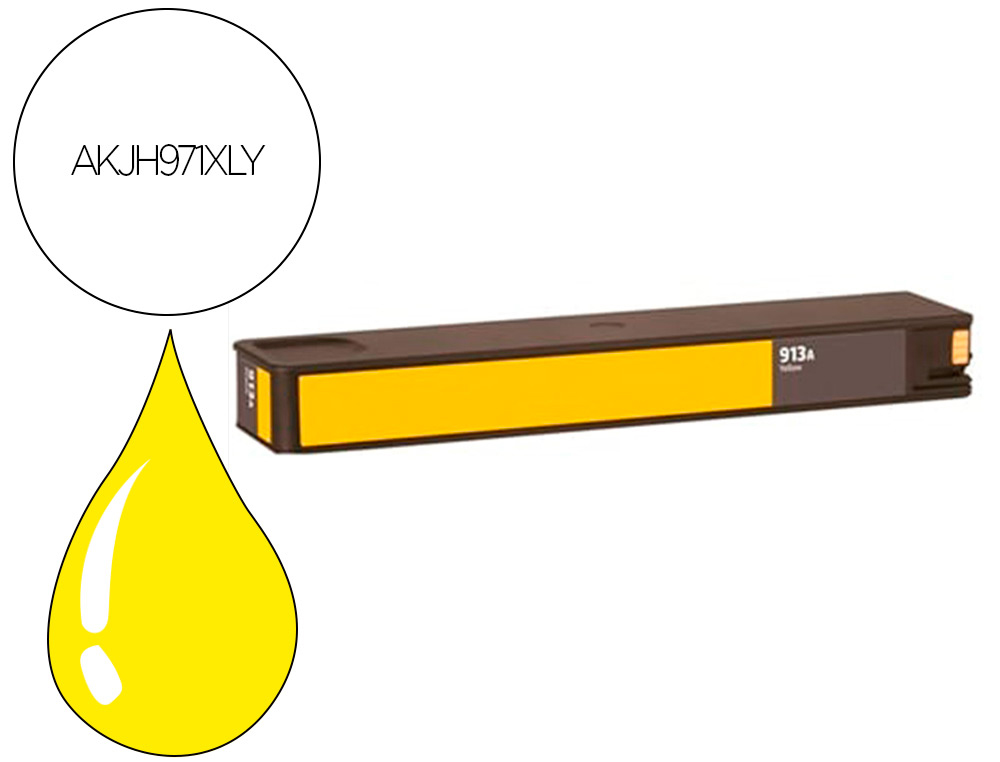 CARTOUCHE HYPERBURO JET ENCRE COMP HP 973 XL YE