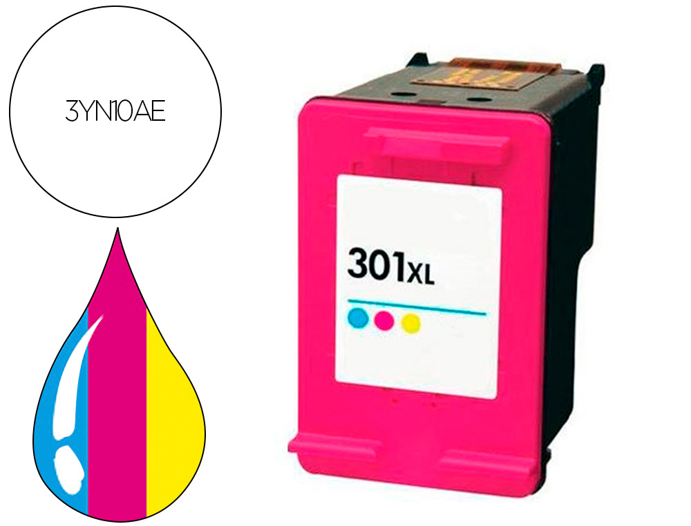 CARTOUCHE HYPERBURO JET ENCRE COMP HP 301XL CL