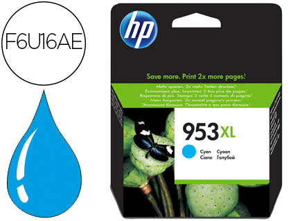 CARTOUCHE HP 953XL JET D'ENCRE F6U16AE COULEUR CYAN 1450P