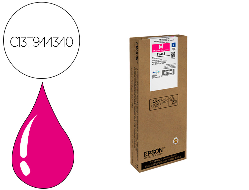 CARTOUCHE ENCRE  EPSON WF-C5XXX SERIES INKá L 3000   MAGENTAá