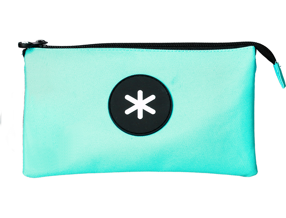 TROUSSE SCOLAIRE ANTARTIK PLATE 3 COMPARTIMENTS         220X30X120MM COLORIS VERT     MENTHE