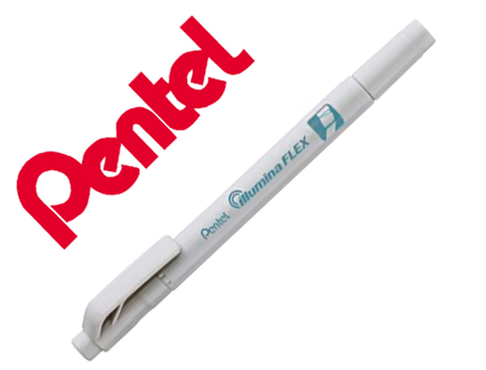 SURLIGNEUR PENTEL ILLUMINA FLEX BI-POINTE GRIS PASTEL