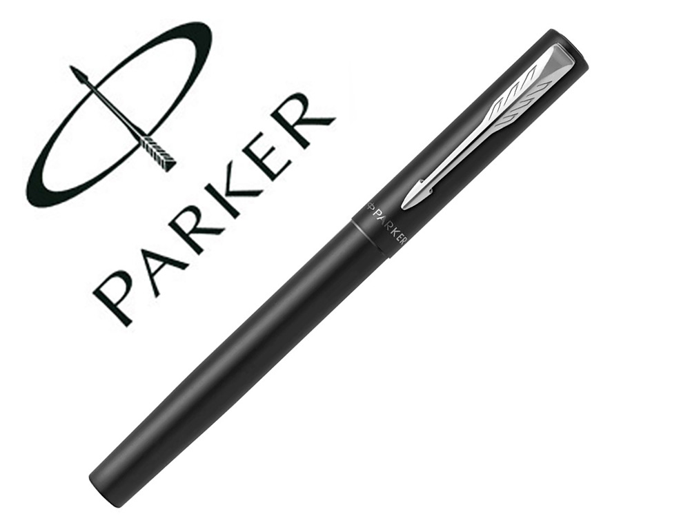 STYLO-PLUME PARKER VECTOR XL METALLIQUE POINTE MOYENNE     NOIR COFFRET CADEAU