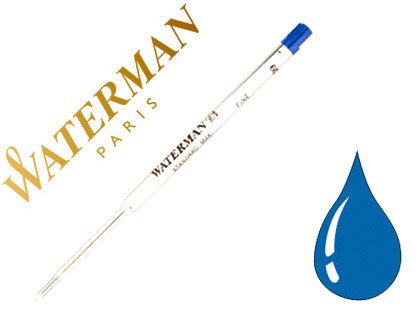 RECHARGE WATERMAN STYLO-BILLE MAXIMA LARGEUR FINE COLORIS BLEU