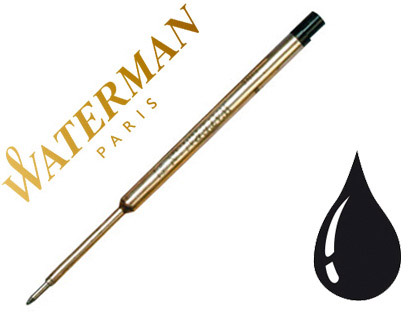 RECHARGE WATERMAN STYLO-BILLE MAXIMA LARGEUR FINE COLORIS NOIR