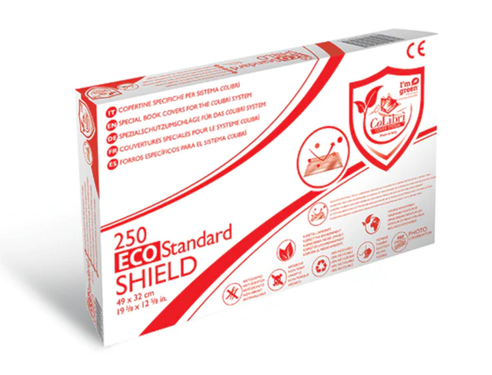 COUVERTURE DE LIVRE COLIBRI ECO SHIELD MINI 120 MICRONS   200 FEUILLES