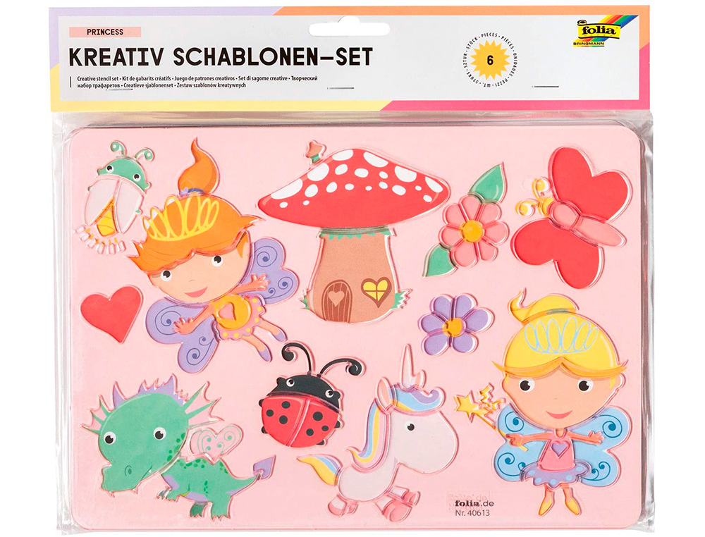 LIVRE POCHOIR PRINCESS AVEC MODELE DE DESSIN X6