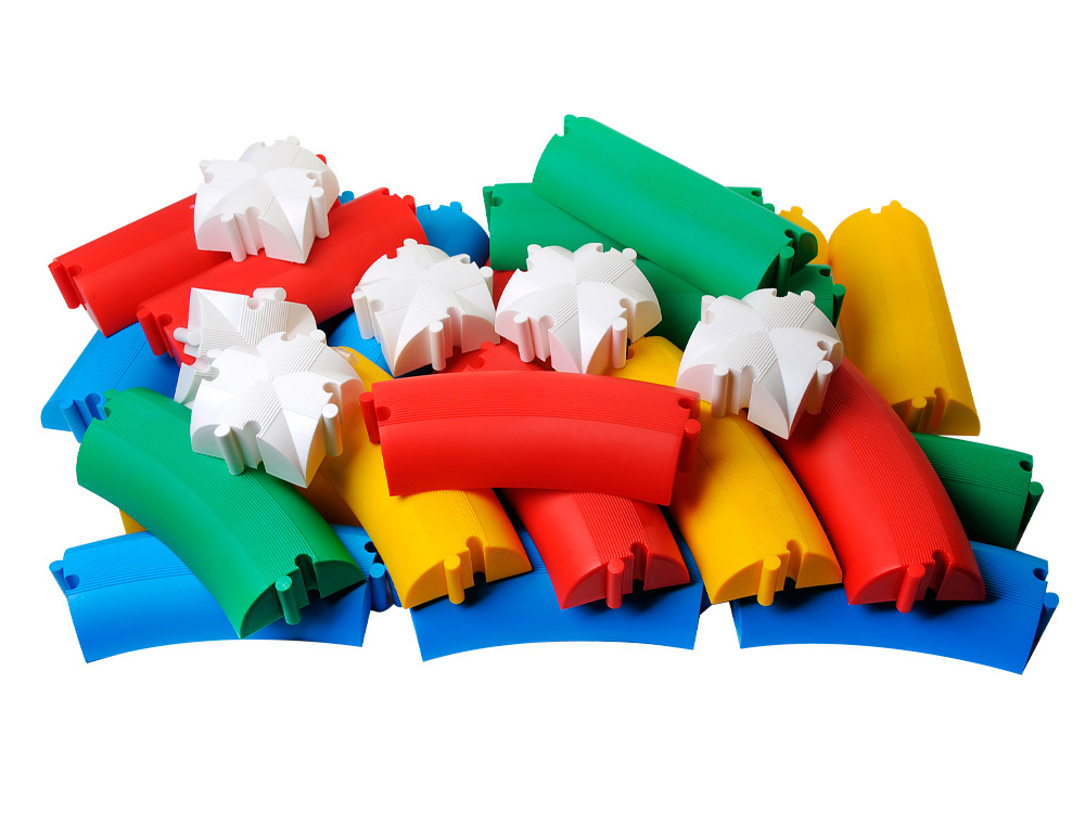 LOT DE 12 POUTRES ROTOTECH 295 X 120 X H60 MM COLORIS    ASSORTIS