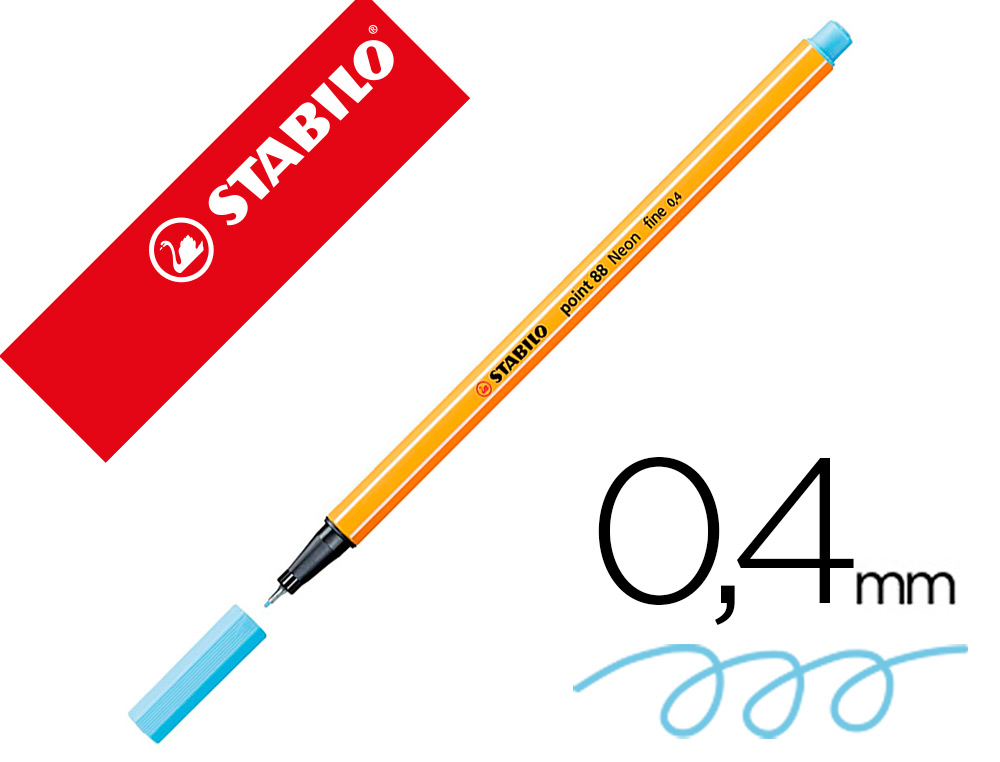 STYLO-FEUTRE STABILO POINT 88 POINTE FINE BLEU FLUO