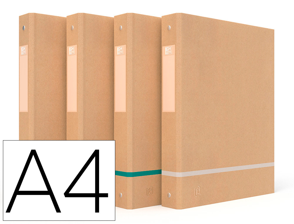 CLASSEUR OXFORD TOUAREG A4 DOS 40MM 4 ANNEAUX CARTE ASSORTI