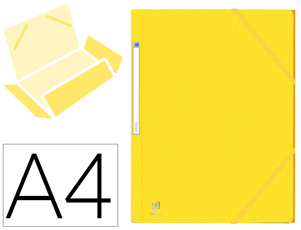 CHEMISE ELASTIQUE 3 RABATS OXFORD EUROFOLIO+ A4 JAUNE