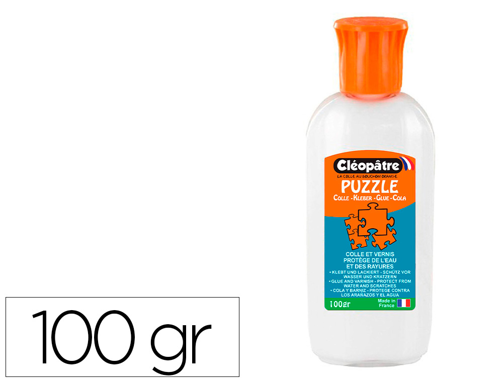 COLLE CLEOPATRE VERNIS PUZZLE. FLACON DE 100GR AVEC  EMBOUT PR CIS