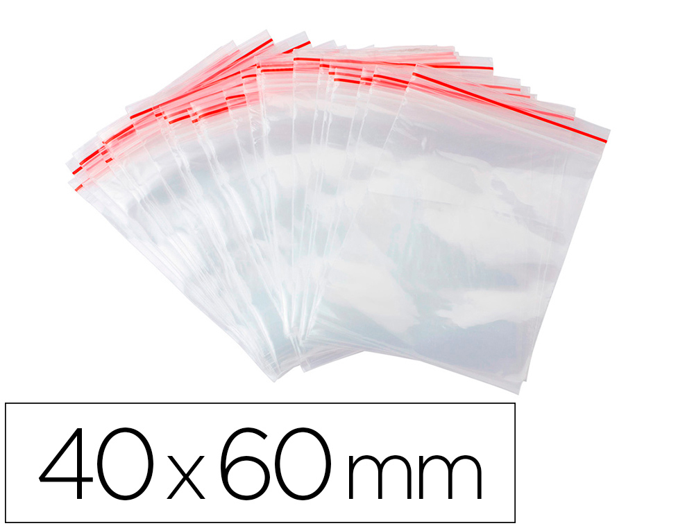 SACHET PLASTIQUE REFERMABLE Q-CONNECT DIM.40X60 MM SACHET DE 100 UNITES
