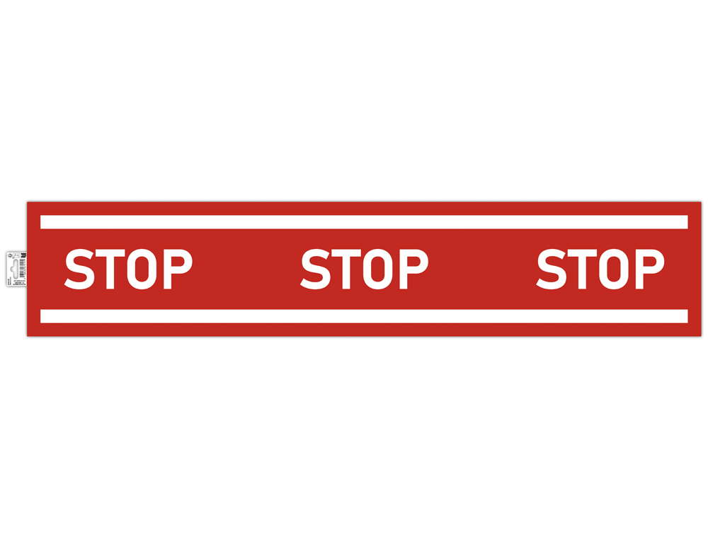 PANNEAU ADHESIF EXACOMPTA PVC ANTIDERAPANT BANDE STOP 100CM COLORIS ROUGE