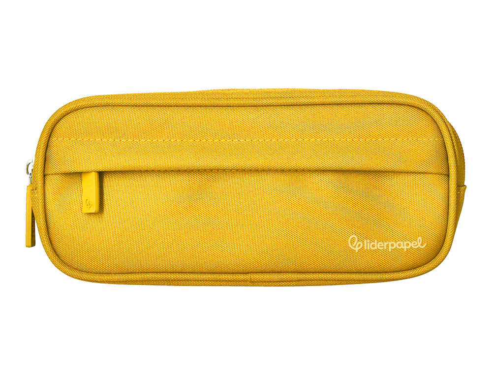 FOURRE-TOUT LIDERPAPEL RECTANGULAIRE COINS ARRONDIS  1 COMPARTIMENT AVEC POCHE     AVANT 21X9CM COLORIS JAUNE