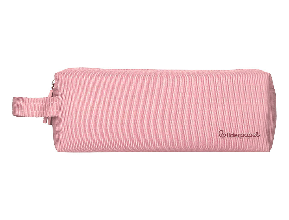FOURRE-TOUT LIDERPAPEL RECTANGULAIRE 2 COMPARTIMENTS ANSE DE PREHENSION 21X8CM     COLORIS ROSE