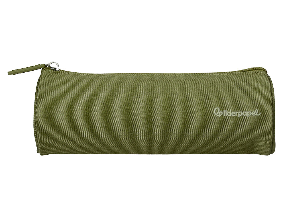 FOURRE-TOUT LIDERPAPEL ROND 21X7CM COLORIS VERT MILITAIRE