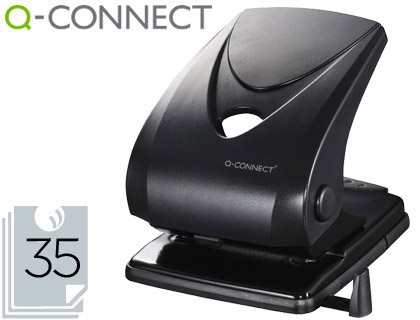 PERFORATEUR Q-CONNECT CAPACIT PERFORATION 35F 2 TROUS RCUPERATEUR CONFETTIS AMOVIBLE
