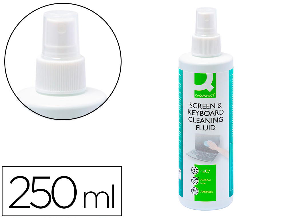 VAPORISATEUR Q-CONNECT NETTOYANT CRANS SANS SOLVANTS NOCIFS TOUS CRANS NOUVELLE GNRATION FLACON 250ML