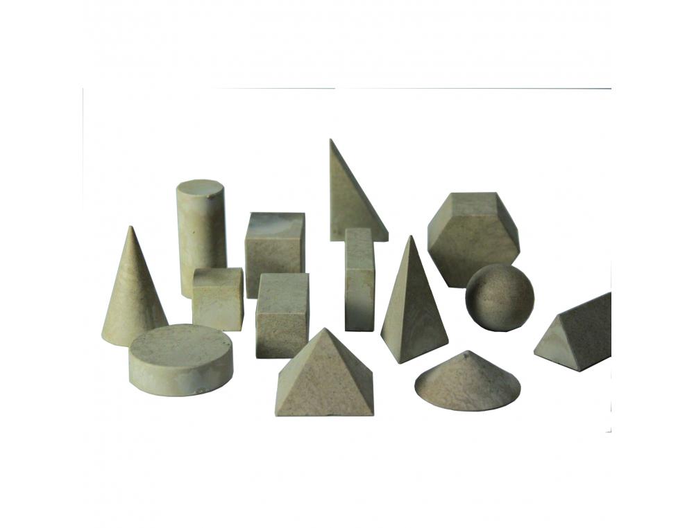 SOLIDES ET VOLUMES WISSNER SOLIDES EN BOIS DIFFERENTES   FORMES LOT DE 14 SOLIDES