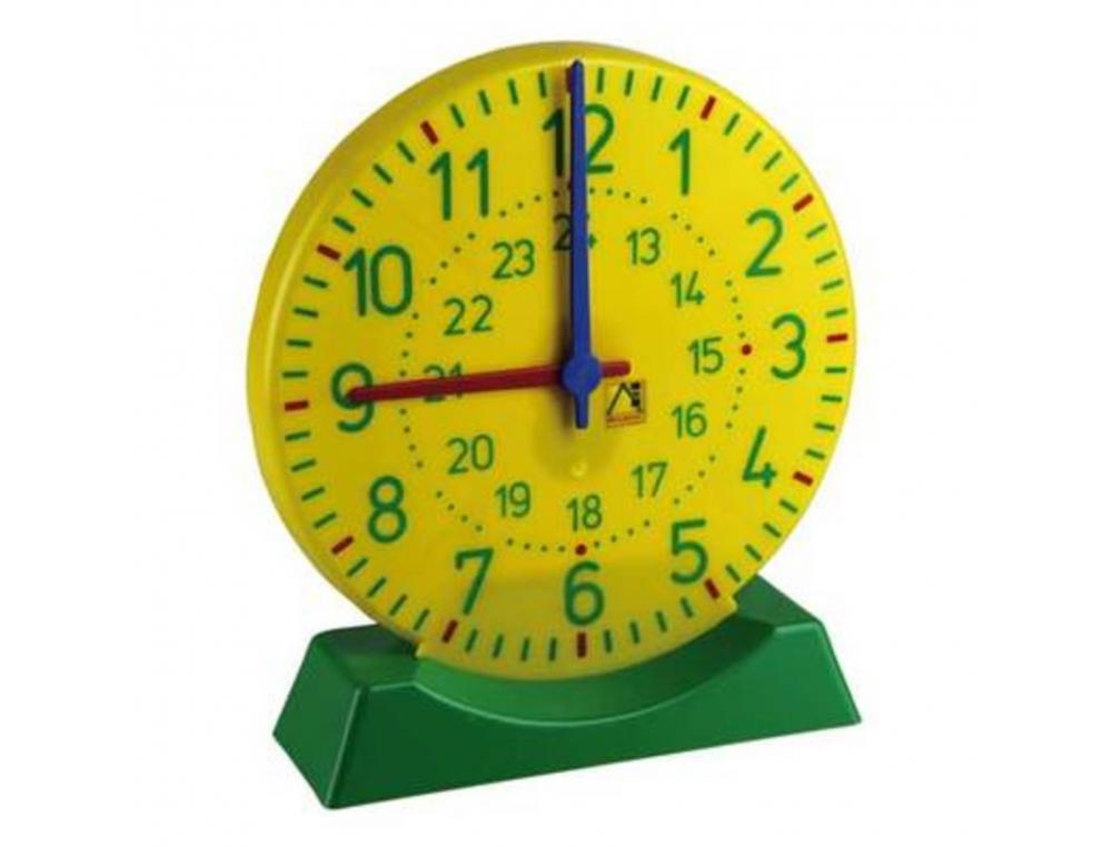 HORLOGE AVEC SOCLE WISSNER GRANDE HORLOGE AIGUILLES DES  HEURES ET MINUTES             SYNCHRONISEES 27 CM
